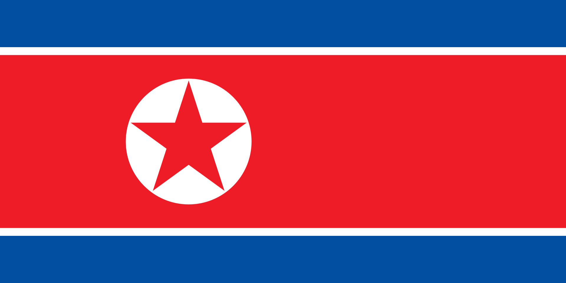 Bandera de Corea del Norte