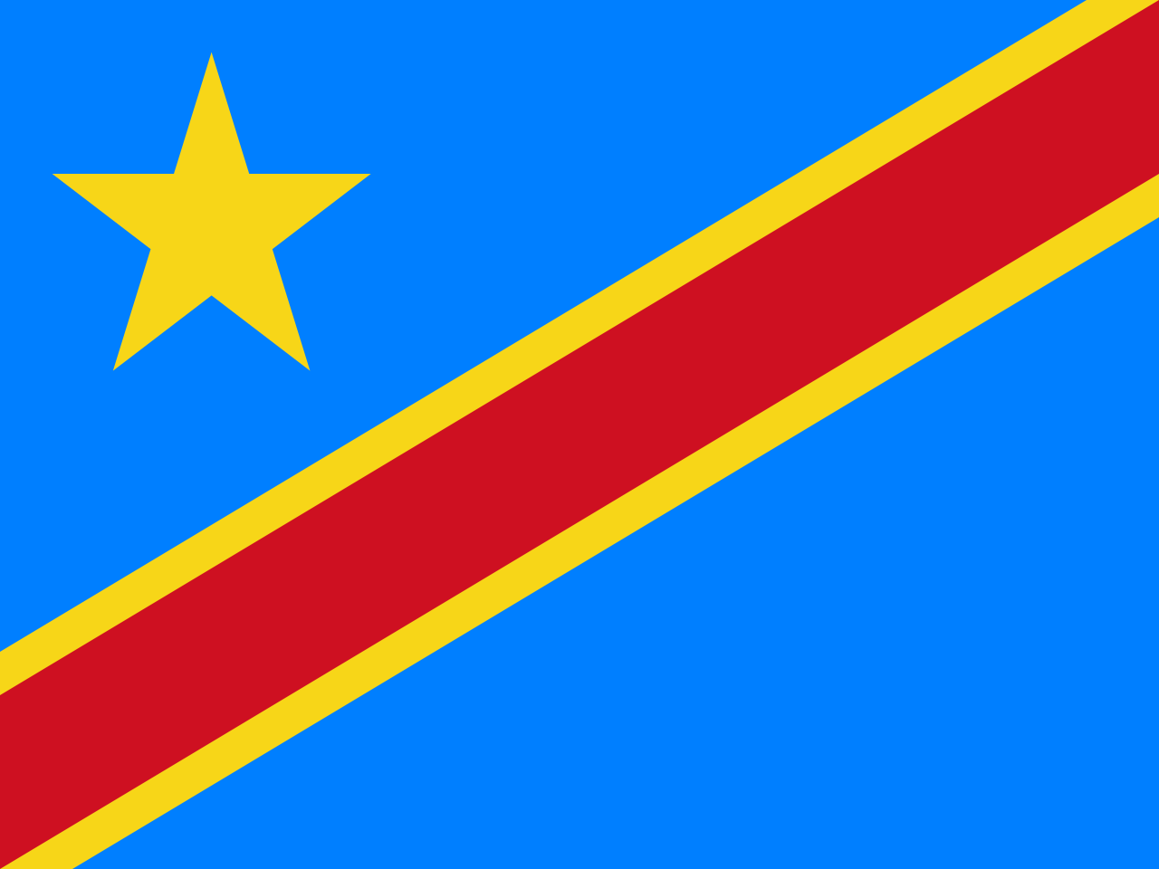 Bandera de República Democrática del Congo	