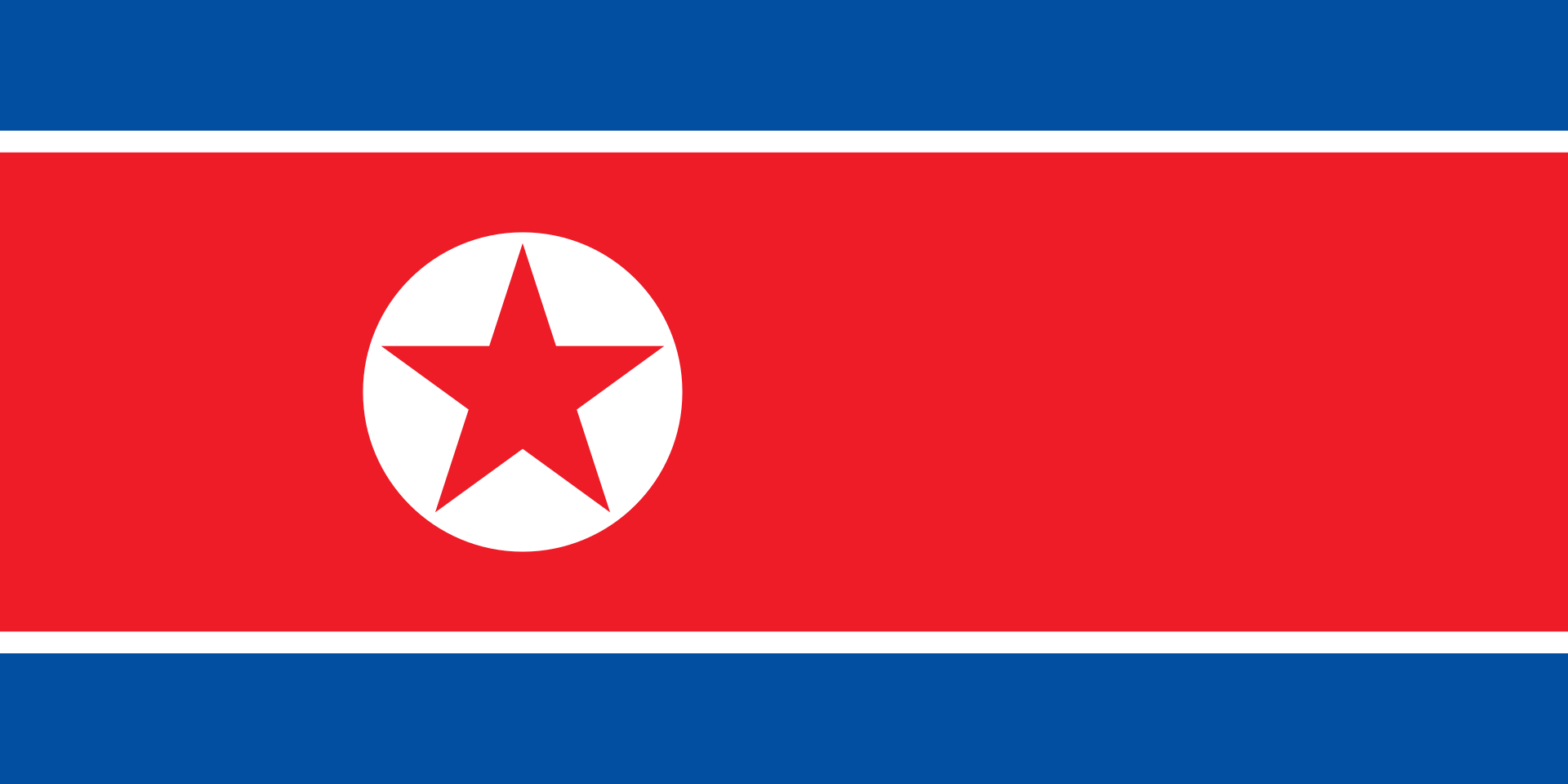 Bandera de Corea del Norte