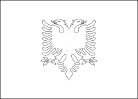 Bandera de Albania para descargar y colorear