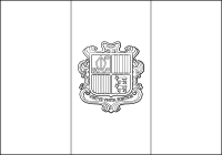 Bandera de Andorra para descargar y colorear