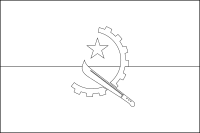 Bandera de Angola para descargar y colorear