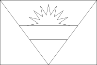 Bandera de Antigua y Barbuda para descargar y colorear