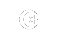 Bandera de Argelia para descargar y colorear