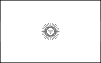 Bandera de Argentina para descargar y colorear