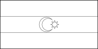Bandera de Azerbaiyán para descargar y colorear
