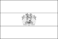 Bandera de Bolivia para descargar y colorear
