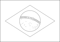 Bandera de Brasil para descargar y colorear