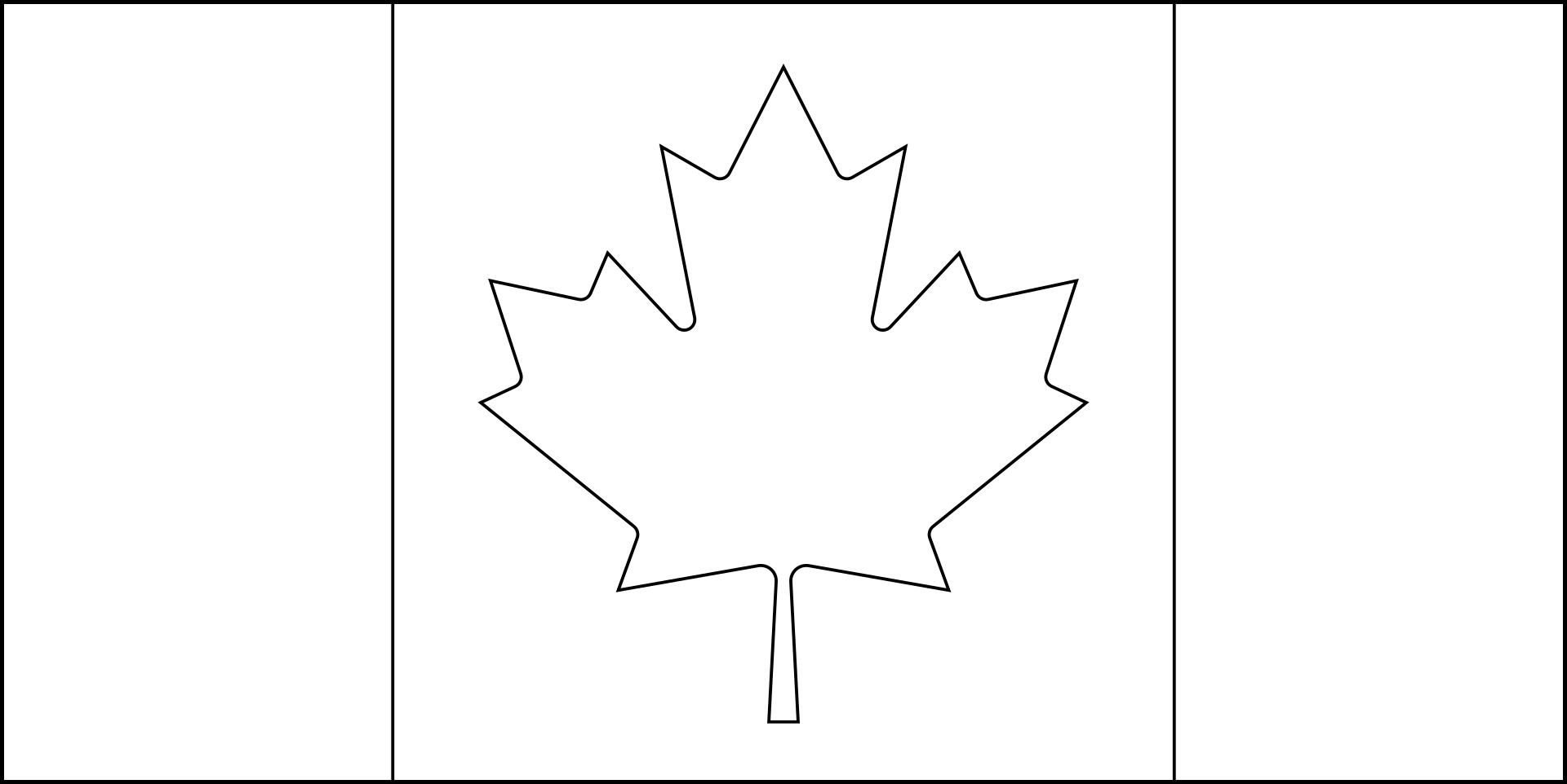 Bandera de Canadá para descargar y colorear