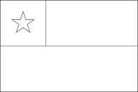 Bandera de Chile para descargar y colorear