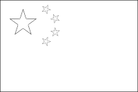 Bandera de China para descargar y colorear