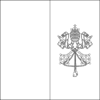 Bandera de Ciudad del Vaticano para descargar y colorear