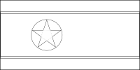 Bandera de Corea del Norte para descargar y colorear