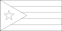 Bandera de Cuba para descargar y colorear
