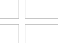 Bandera de Dinamarca para descargar y colorear