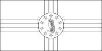 Bandera de Dominica para descargar y colorear