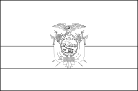 Bandera de Ecuador para descargar y colorear