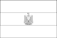 Bandera de Egipto para descargar y colorear