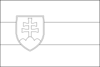 Bandera de Eslovaquia para descargar y colorear