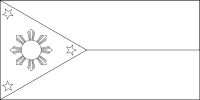 Bandera de Filipinas para descargar y colorear