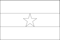 Bandera de Ghana para descargar y colorear