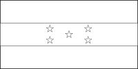 Bandera de Honduras para descargar y colorear