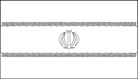 Bandera de Irán para descargar y colorear