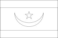 Bandera de Mauritania para descargar y colorear