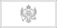 Bandera de Montenegro para descargar y colorear
