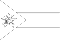 Bandera de Mozambique para descargar y colorear