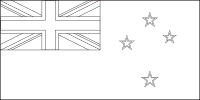 Bandera de Nueva Zelanda para descargar y colorear