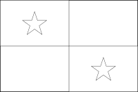 Bandera de Panamá para descargar y colorear