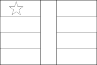 Bandera de República Centroafricana para descargar y colorear