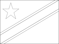 Bandera de República Democrática del Congo para descargar y colorear