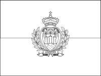 Bandera de San Marino para descargar y colorear
