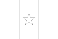 Bandera de Senegal para descargar y colorear