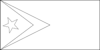 Bandera de Timor Oriental para descargar y colorear