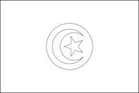 Bandera de Túnez para descargar y colorear