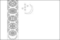 Bandera de Turkmenistán para descargar y colorear