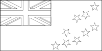 Bandera de Tuvalu para descargar y colorear